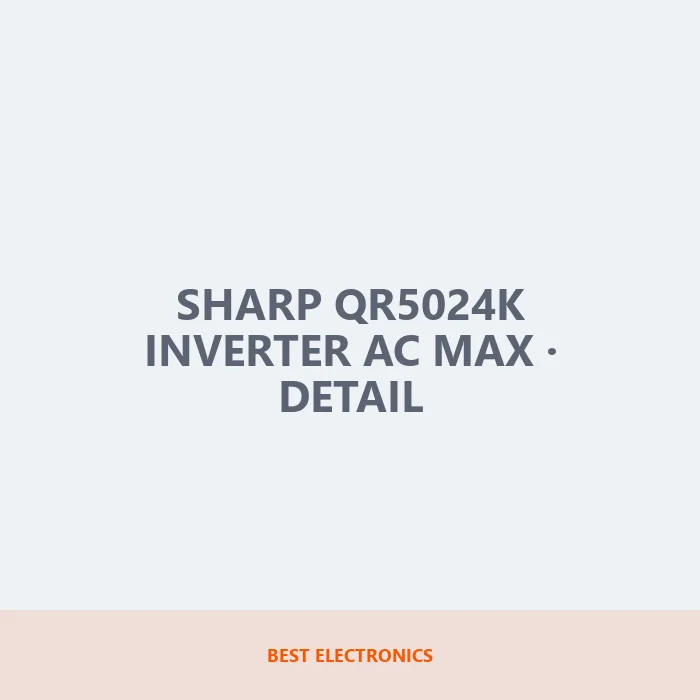 Sharp QR5024K Inverter AC Max detail