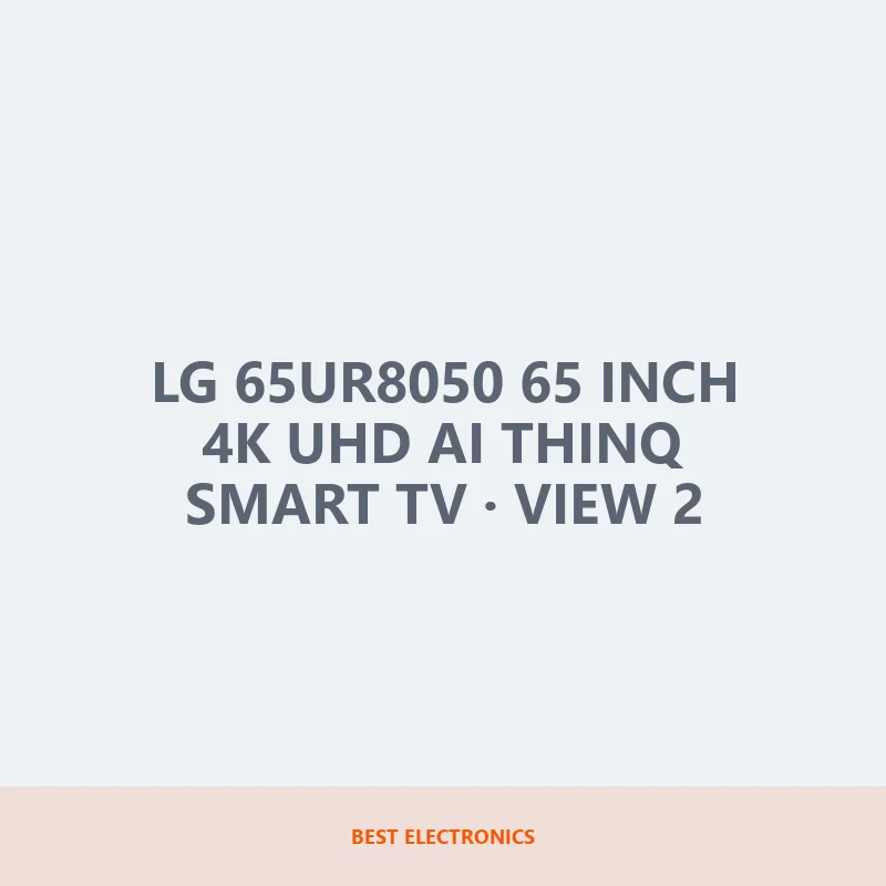 LG 65UR8050 65 inch 4K UHD AI ThinQ Smart TV image 2