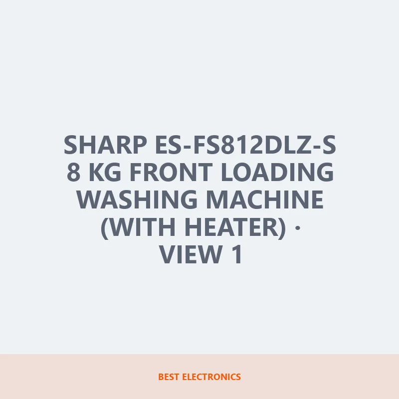 Sharp ES-FS812DLZ-S 8 KG Front Loading Washing Machine (With Heater) image 1